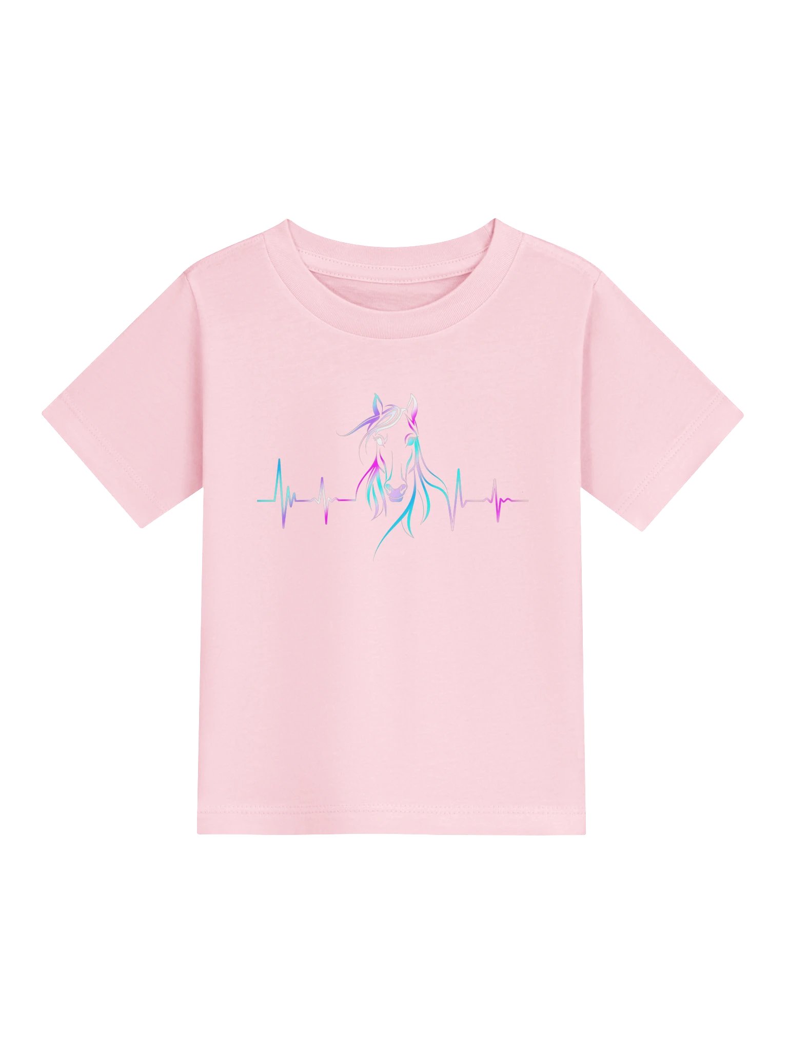 Horse Heartbeat Colorful Baby T-Shirt | Equestrian Baby Gift product image (1)