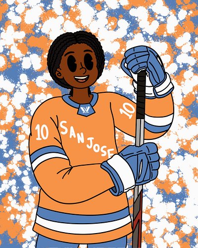 I know the start to the PWHL season is a long time away, but I couldn’t help myself! I wanted to draw Laila Edwards in a PWHL...
