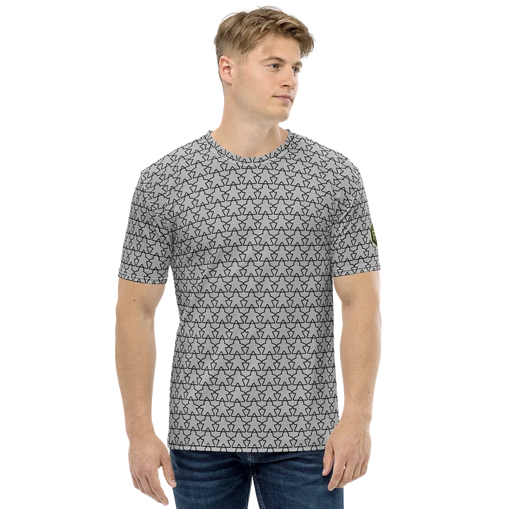 The All-Over Meeple T-Shirt - Grey product image (1)