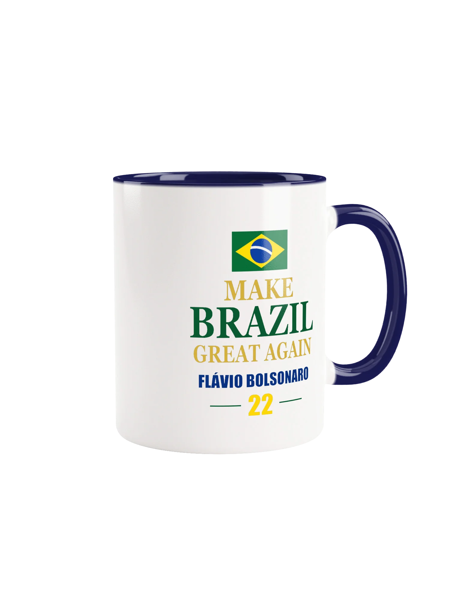 Caneca Duplo Design - Bolsonaro 22 – Make Brazil Great Again | Double Design Mug - Bolsnaro 22 - Make Brazil Great Again product image (1)