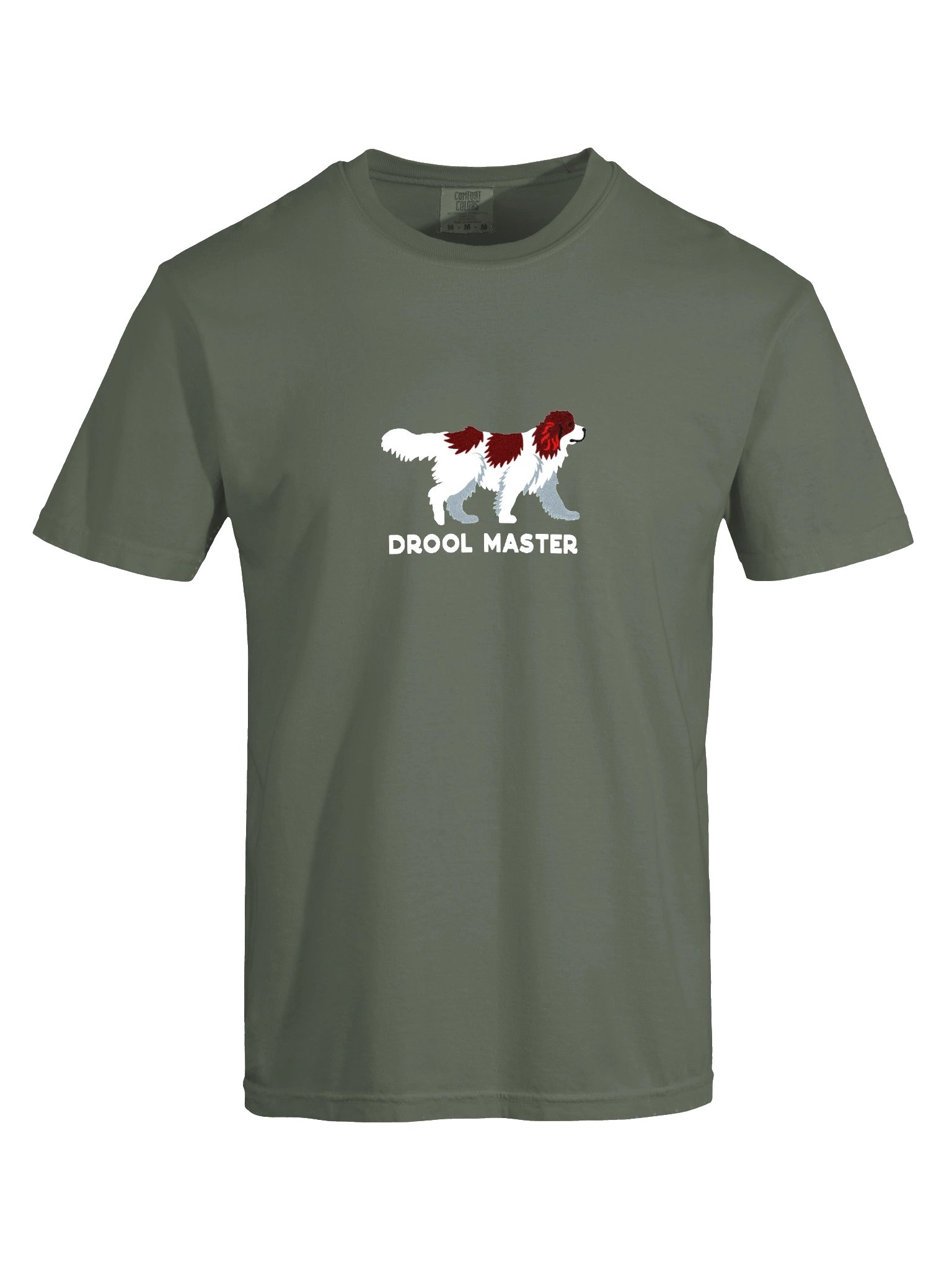 Drool Master T-Shirt(Embroidered) of a Newfoundland(Red & White) product image (10)