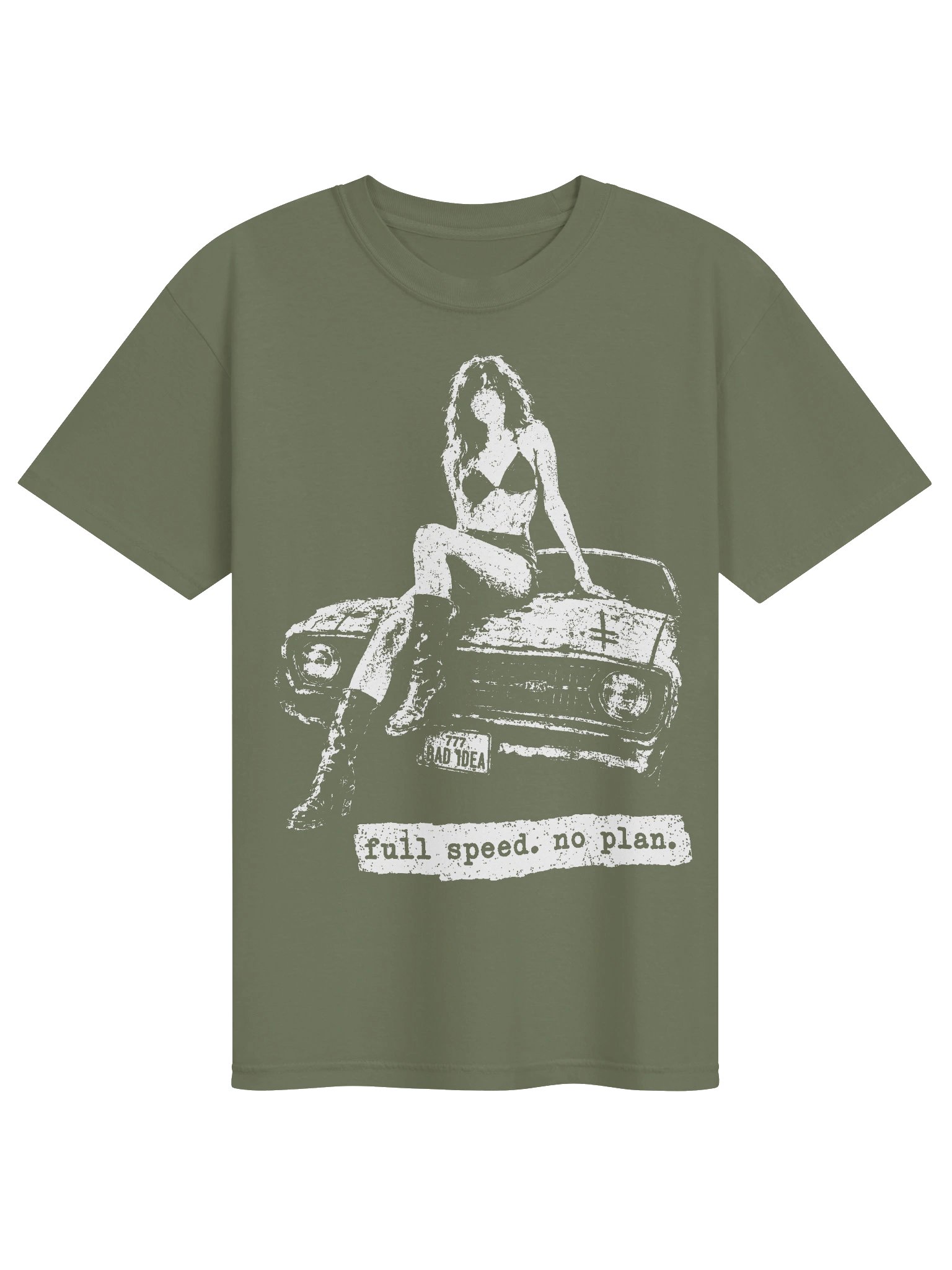 Full Speed. No Plan. // Heavyweight Vintage Graphic Tee product image (7)
