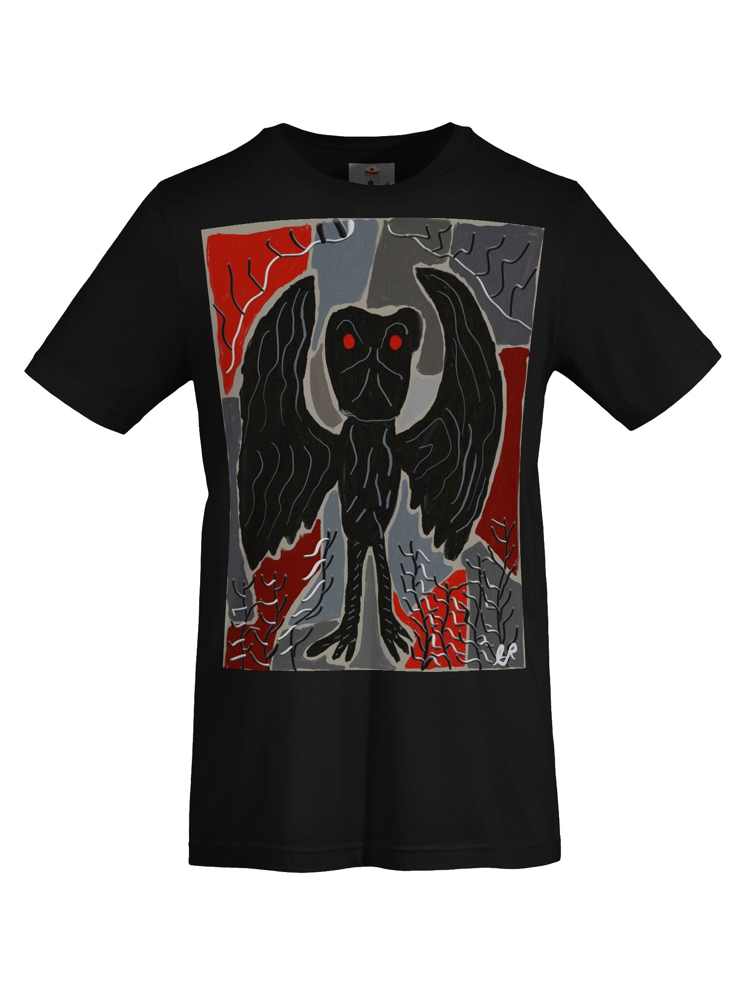 Red-Eyed Abstract Mothman Creature Tee product image (5)