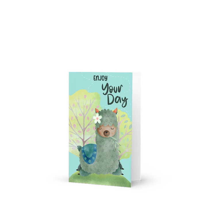 Enjoy Your Day Llama Card product image (1)
