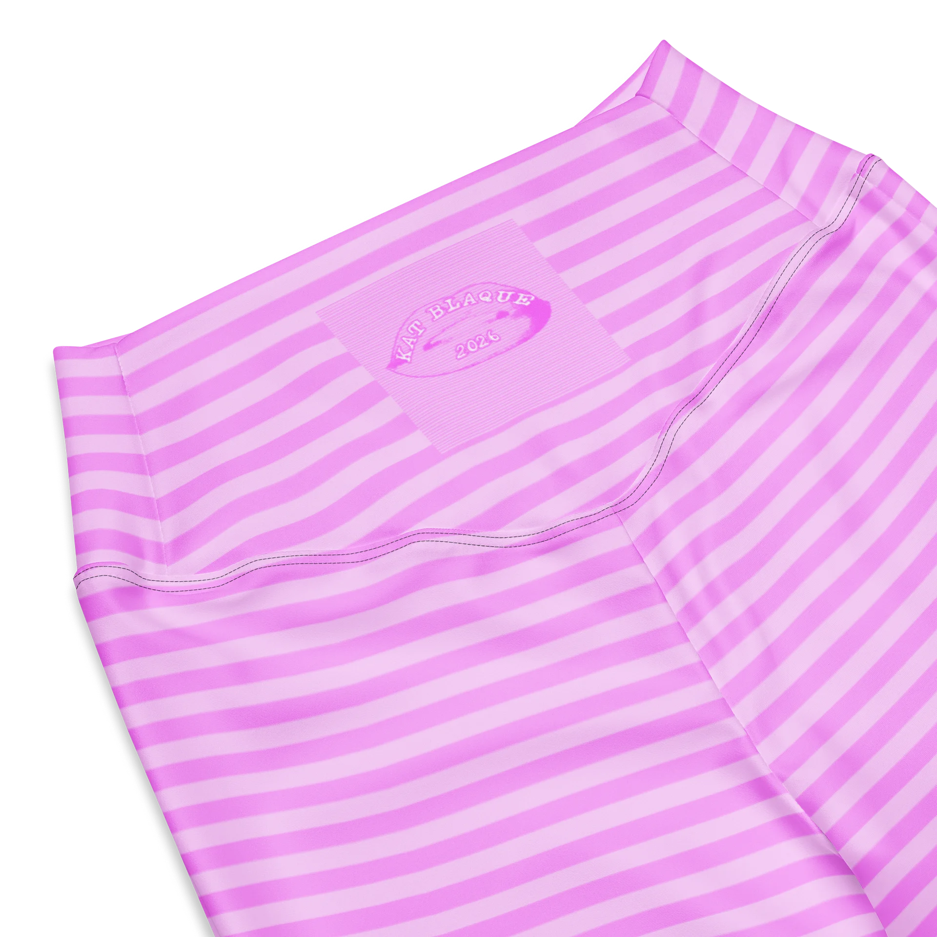 Pink and White Stripped Kat Skull Flares product image (8)