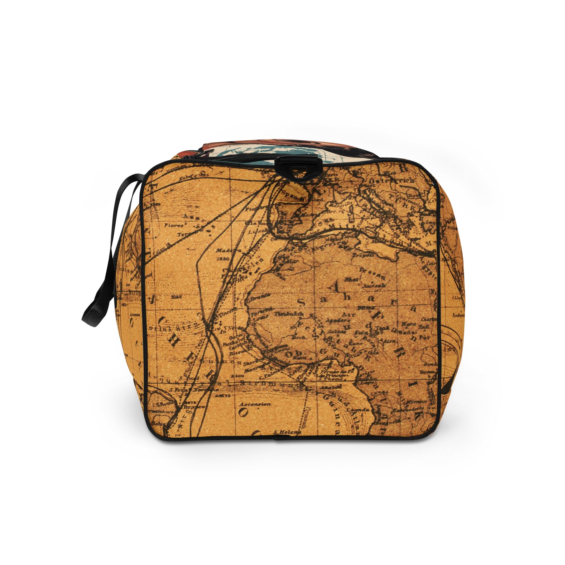Vintage Americas Map All-Over Duffle Bag product image (9)