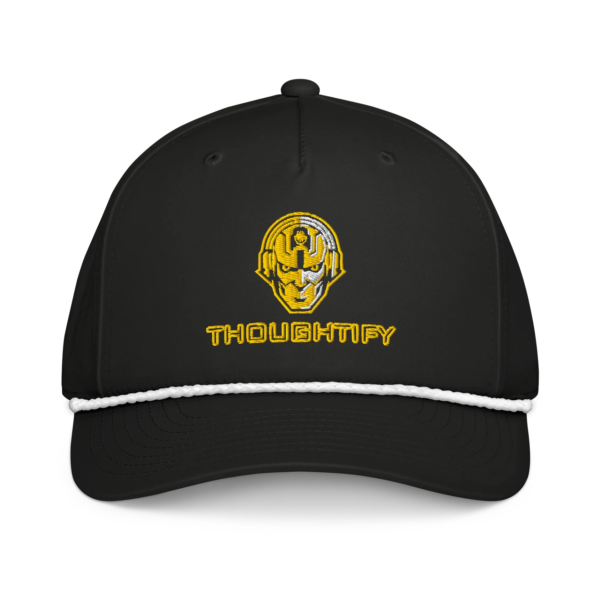 Black and Yellow Roped Snapback product image (1)