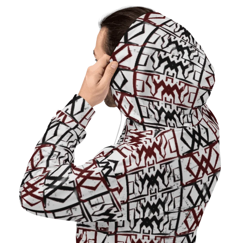 Crimson Geometry / "Woli-Vuitton: Unisex Hoodie product image (4)
