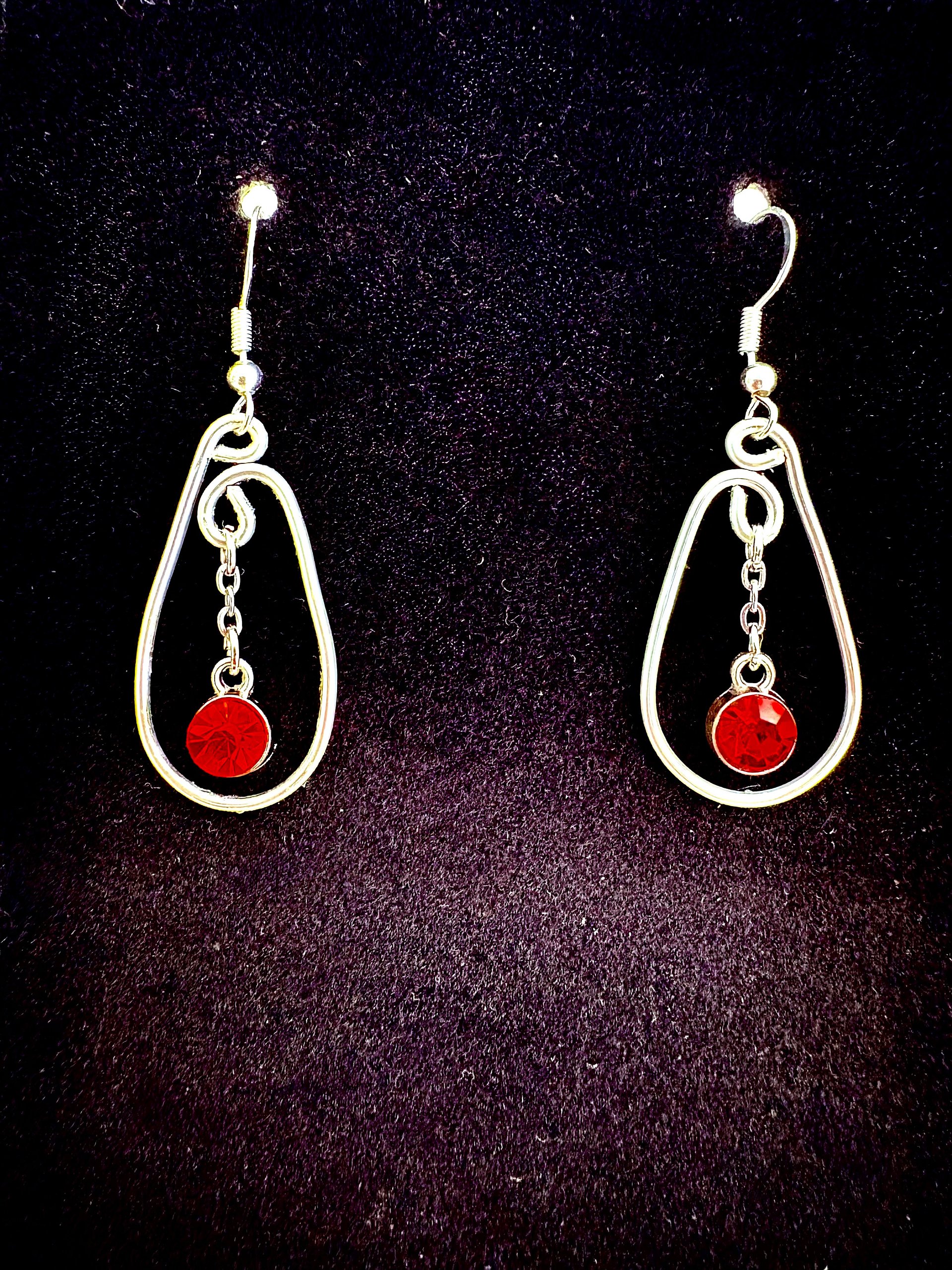 MFD-00280 | Scarlet Bog Earrings | Sterling Silver Hooks | Handmade Jewelry by Monique Faella Designs™ product image (2)