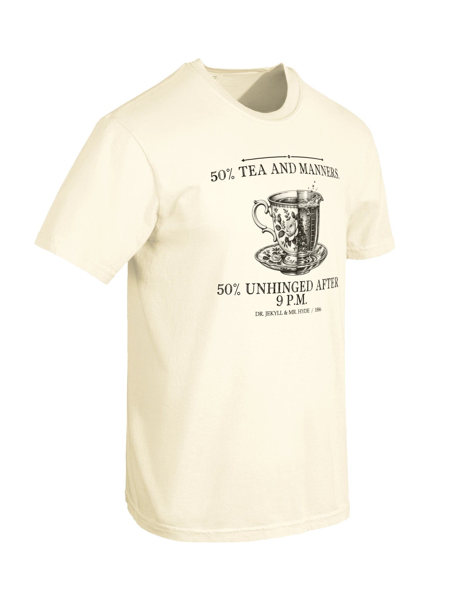 Tea Manners Unhinged -- The Strange Case of Dr Jekyll and Mr Hyde Tee (Light) product image (21)
