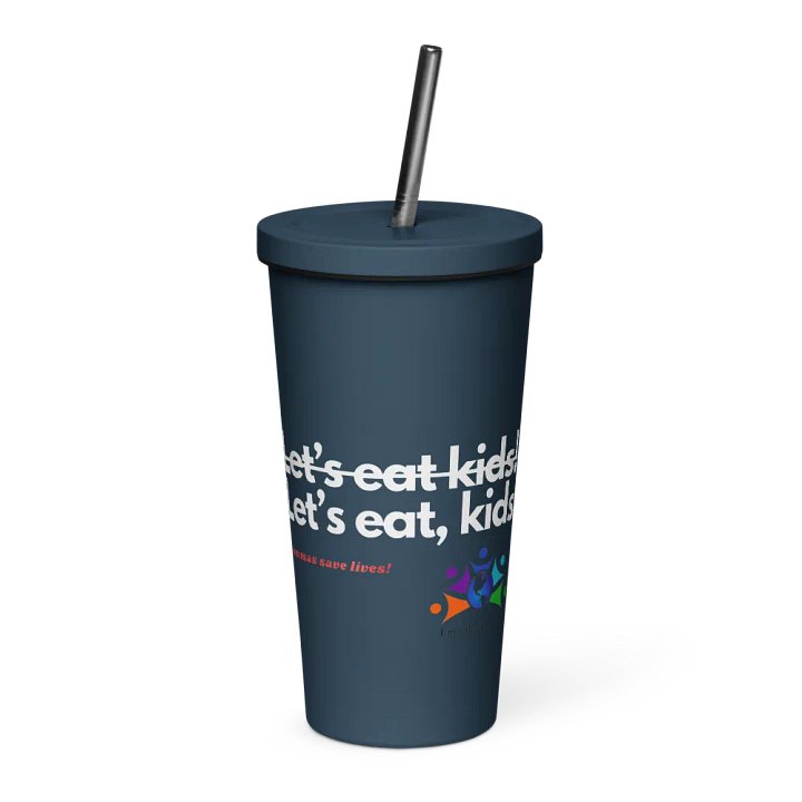 Commas Save Lives - tumbler w/straw product image (1)