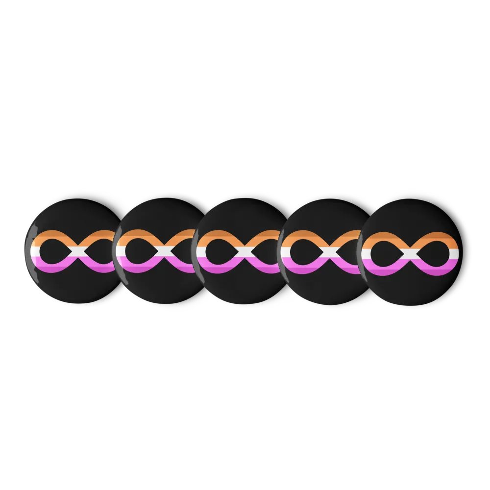 Autistic Lesbian Infinity Pin Set product image (1)