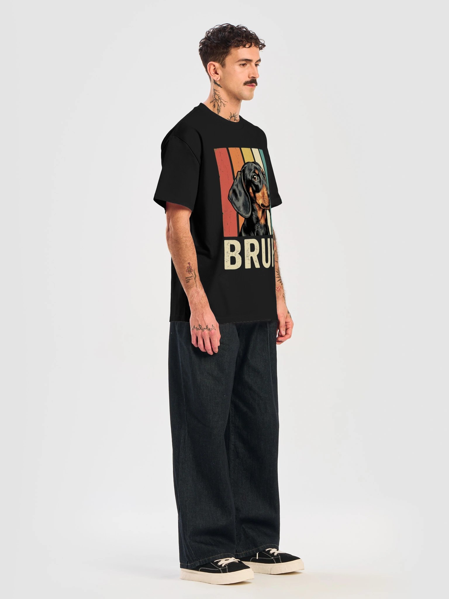 Funny Bruh Dachshund T-Shirt - Vintage Retro Wiener Dog Meme Graphic Tee product image (21)
