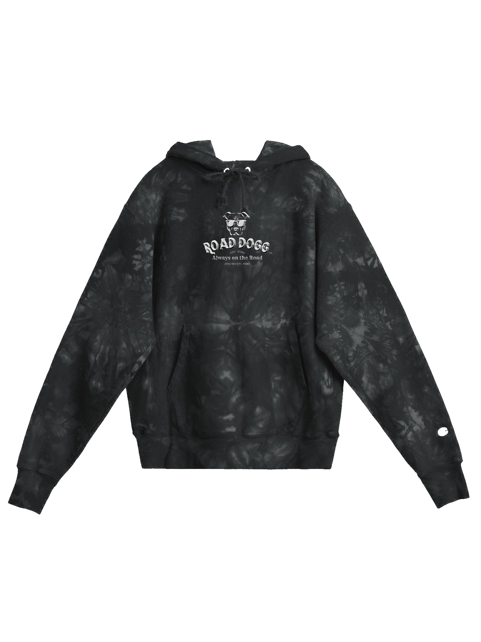 Road Dogg Champion Tie-Dye Hoodie - Black product image (1)