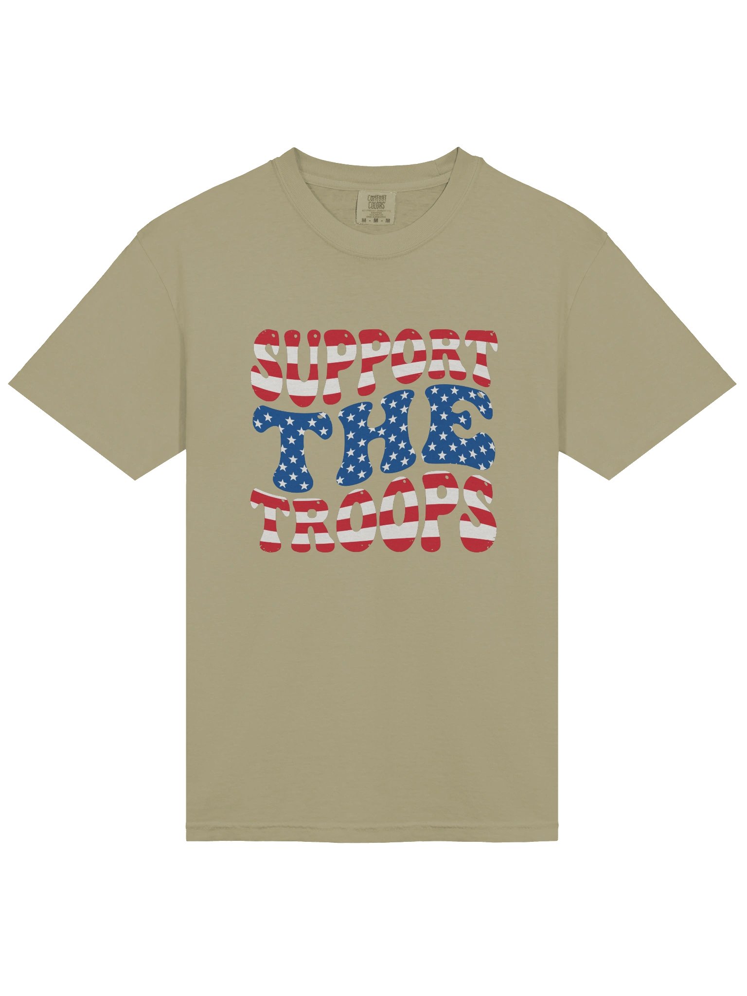 Support The Troops USA Flag Retro Wavy T-Shirt - Patriotic Military Shirt product image (43)