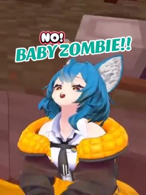 baby zombie ended my hardcore world 😭 #vtuberclip #envtuberclip #minecraftstreamer #minecraftfails #chickenjockey 