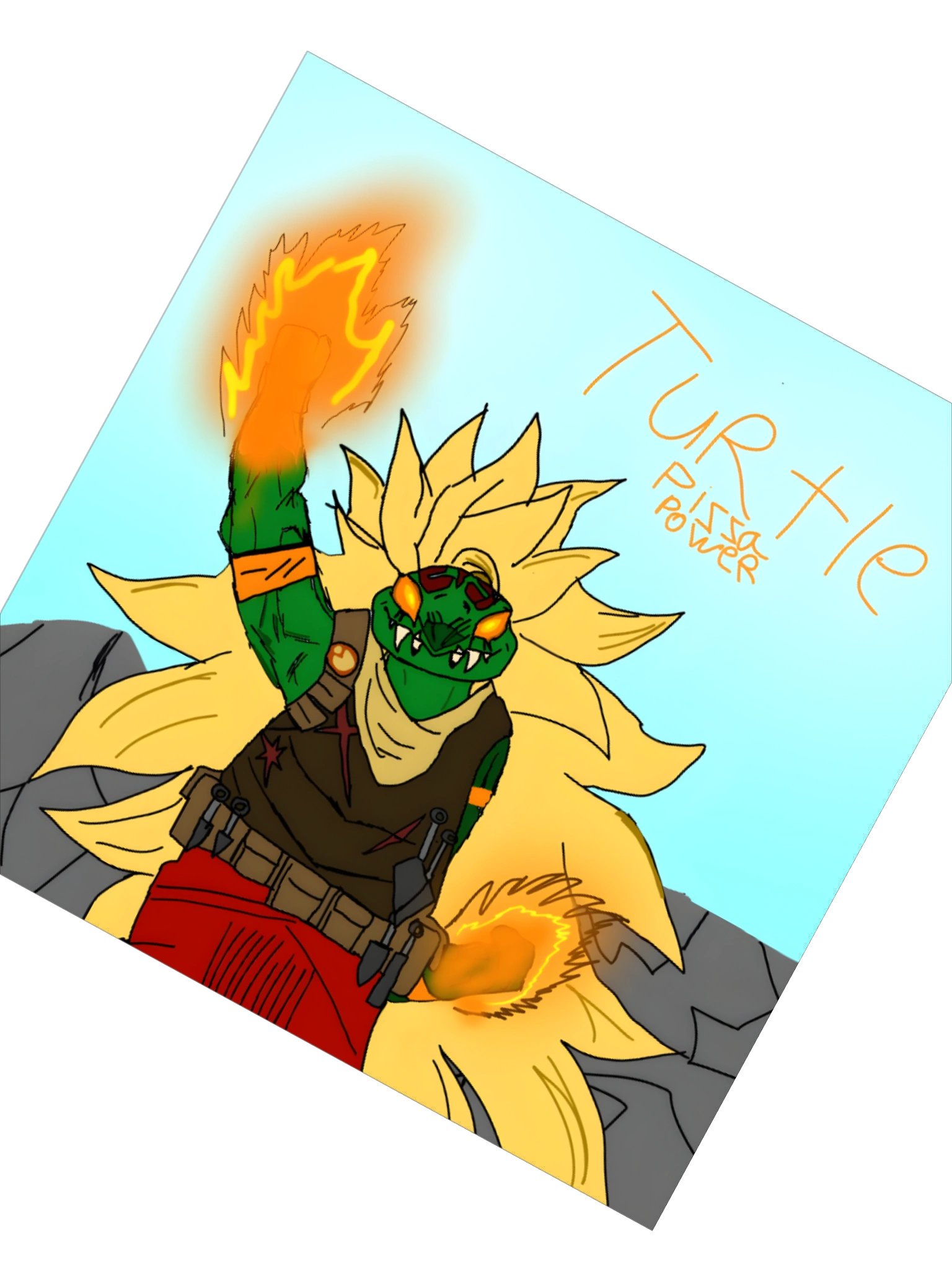 Super Saiyan Turtle Sticker product image (4)