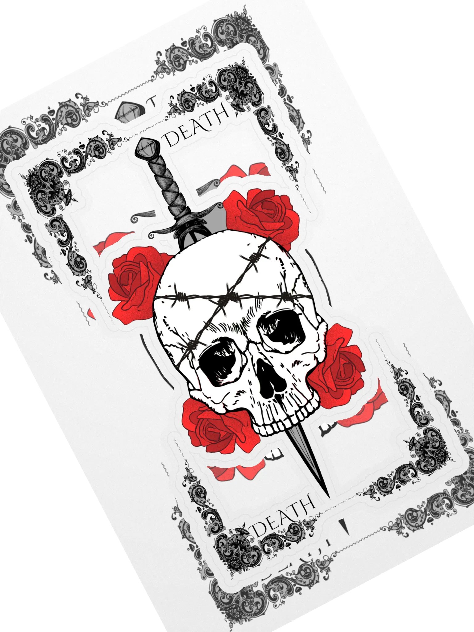 Skull and Roses Sticker Sheet product image (1)