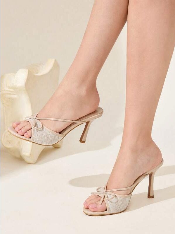 ADLEST Women's Fashion Commuter Leopard Print Bow Decor Heeled Sandals, Summer Valentine's Day Spring Shoes product image (1)