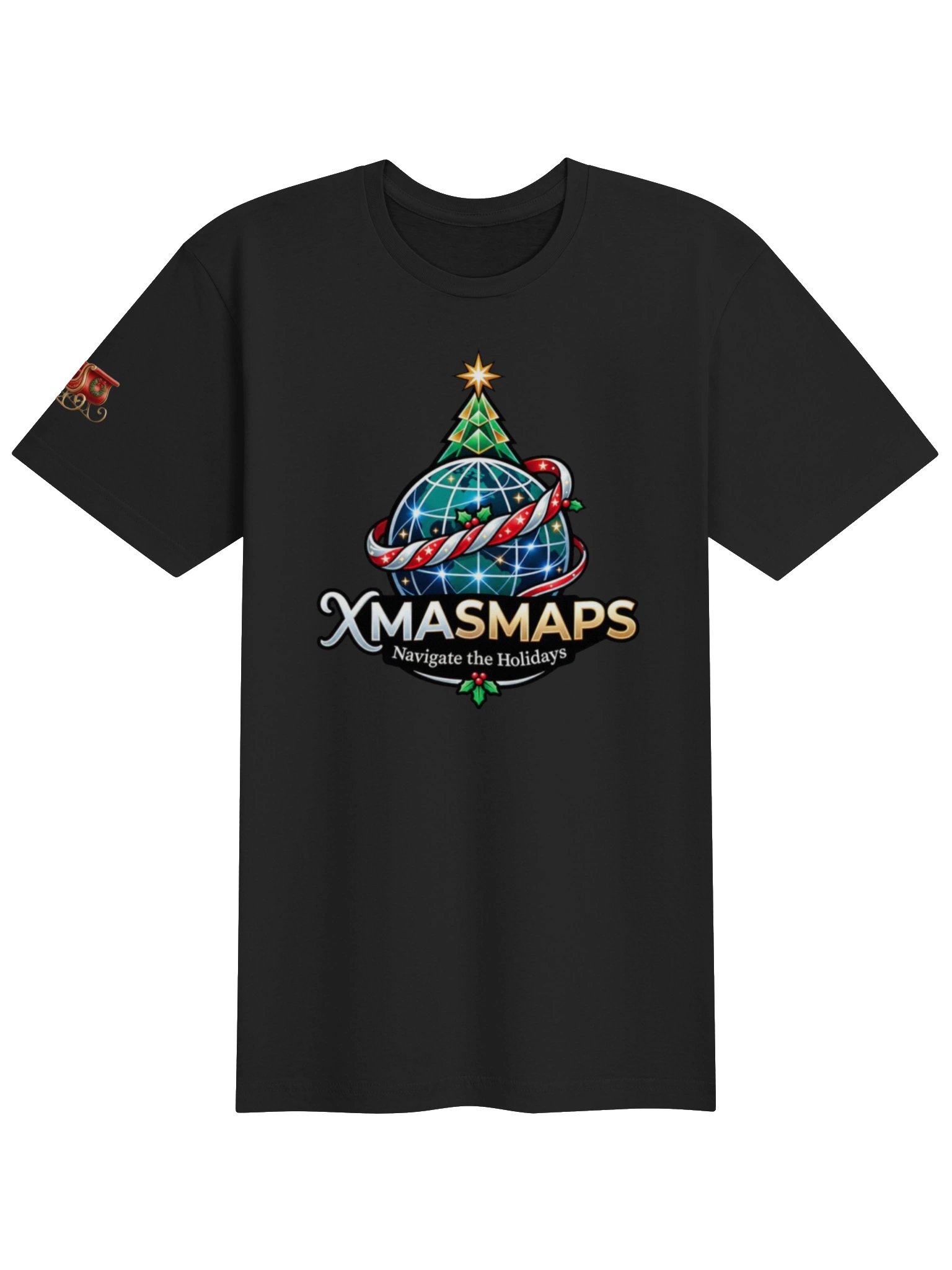 XmasMaps "Navigate the Holidays" Classic T-Shirt product image (4)