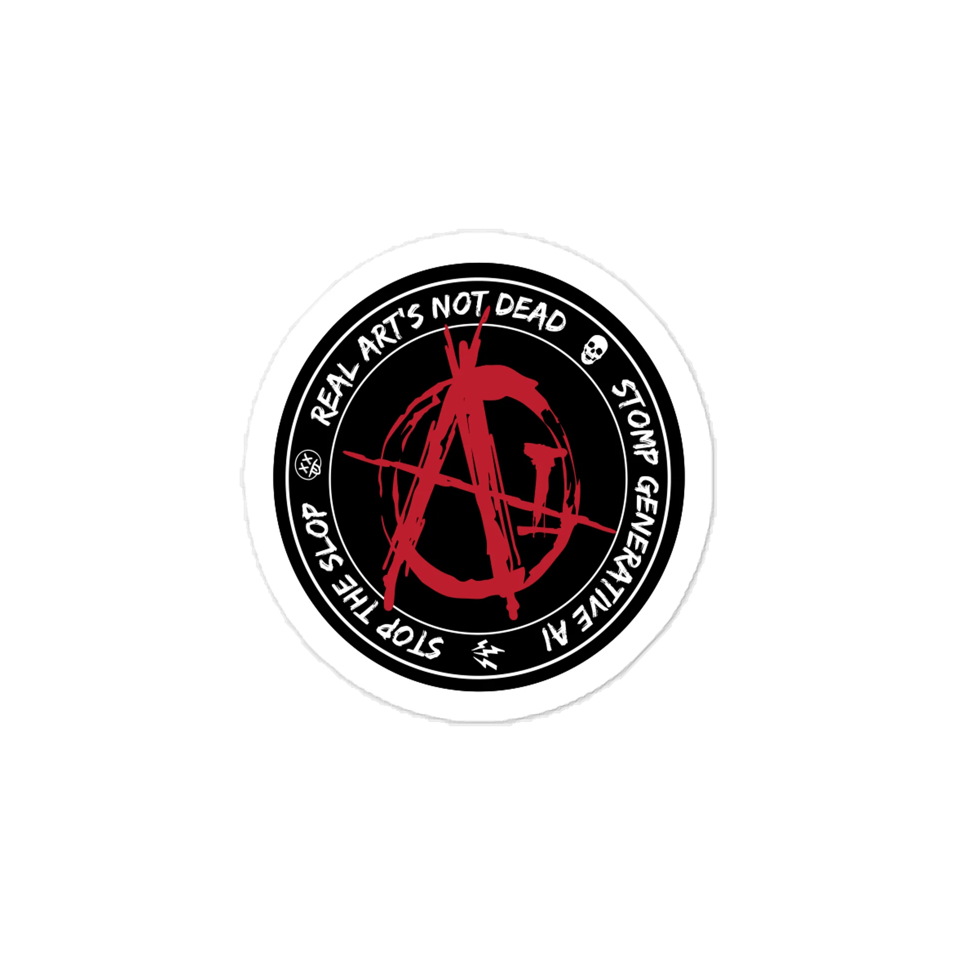 Anti-AI Punk Design Vinyl Decal product image (1)