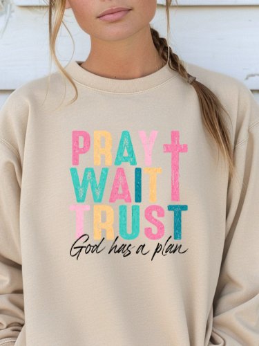 Pray Wait Trust Women’s Sweatshirt product image (6)