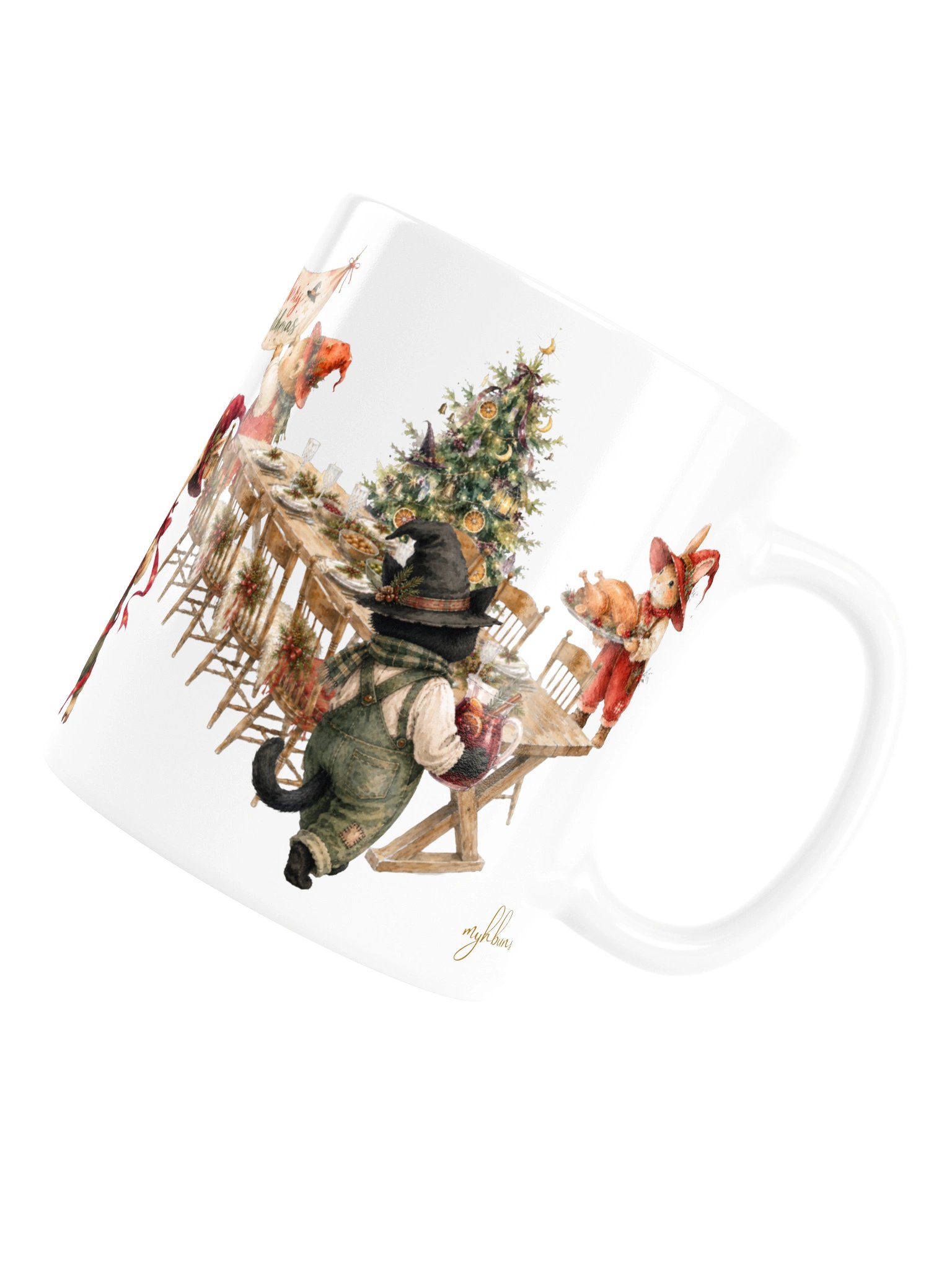 A Witchy Christmas Ceramic Mug | Whimsical Christmas Coffee Cup product image (6)