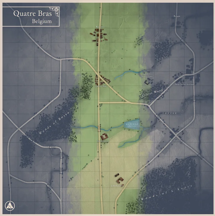 Quatre Bras battle map. product image (2)