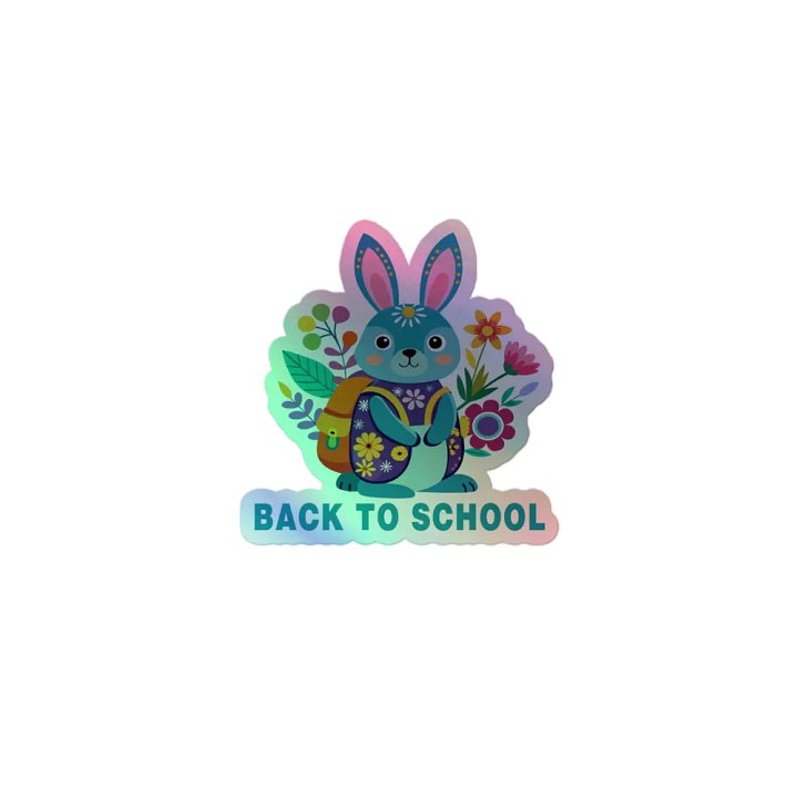 Back to School Cute Rabbit Sticker product image (1)