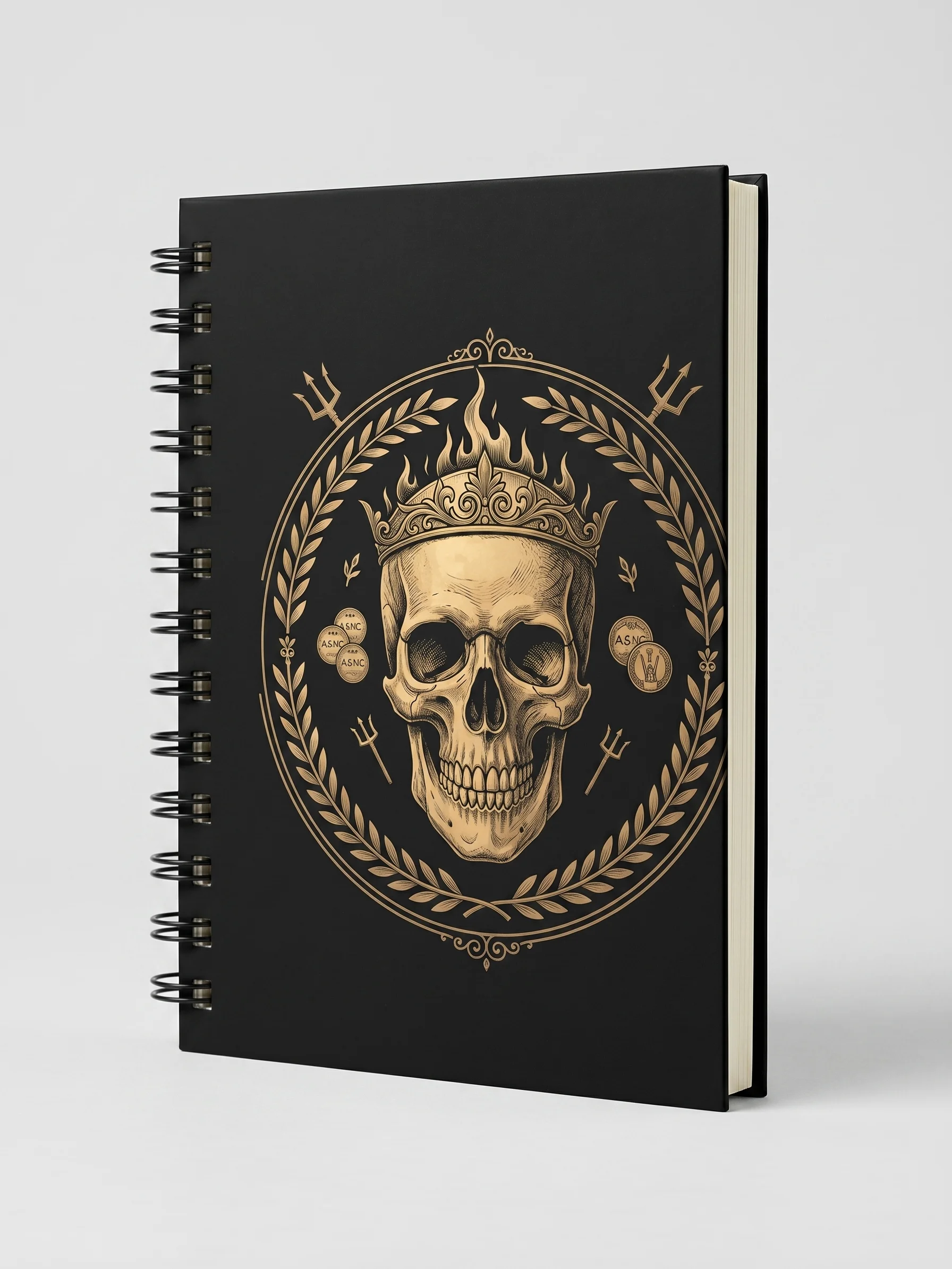 Hades Skull Journal – Greek Mythology Spiral Notebook (Dark Aesthetic) product image (4)