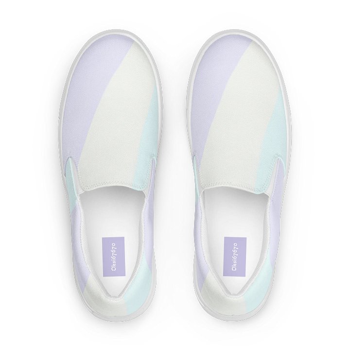 Pastel Wave Women's Slip-On Canvas Shoes product image (1)