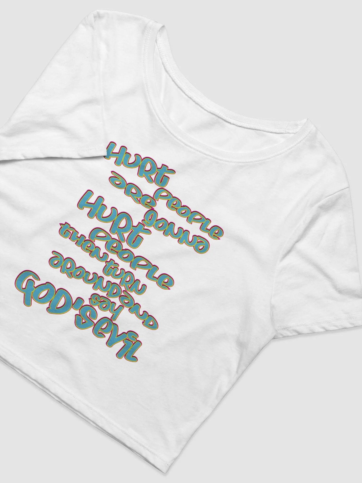 Hurt People - Blue Graffiti - Bella+Canvas Women's Crop Tee product image (3)