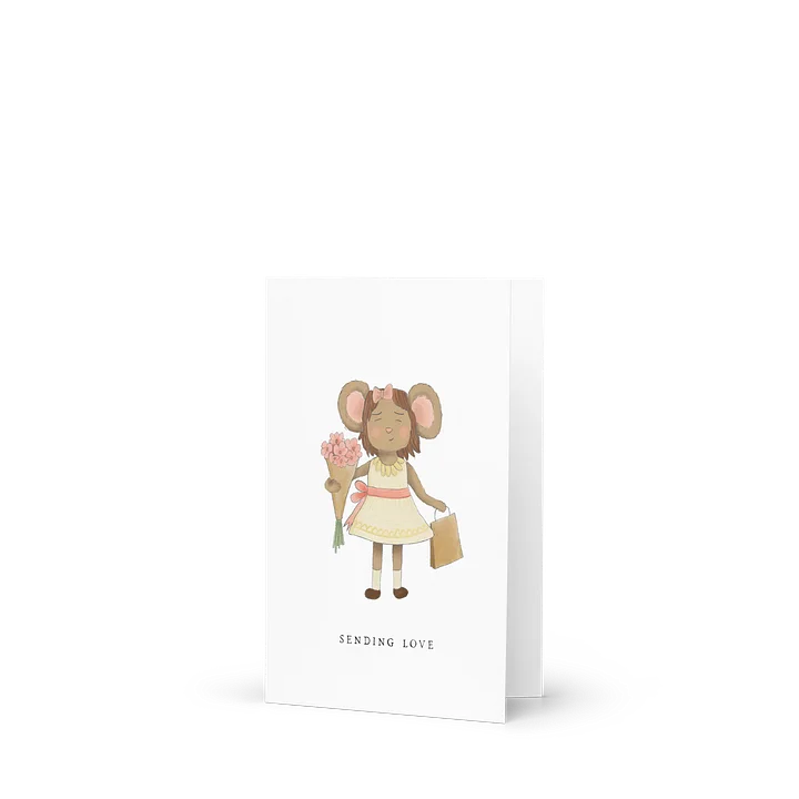 Sending Love Mouse Girl Bearing Gifts Card product image (2)