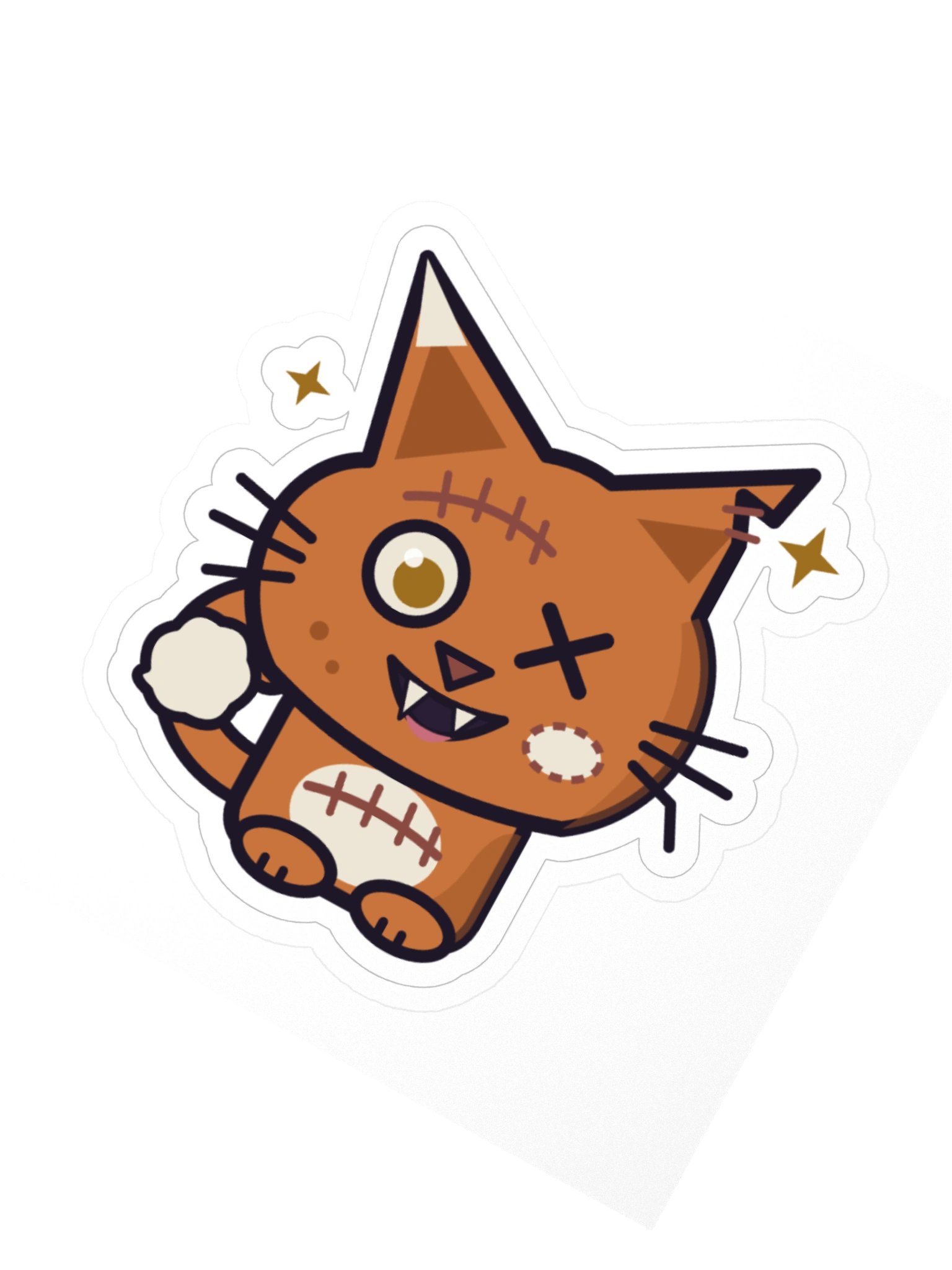 Kitsune Nyanbie Fox Zombie Cat Laptop Sticker, 3 Inch product image (2)