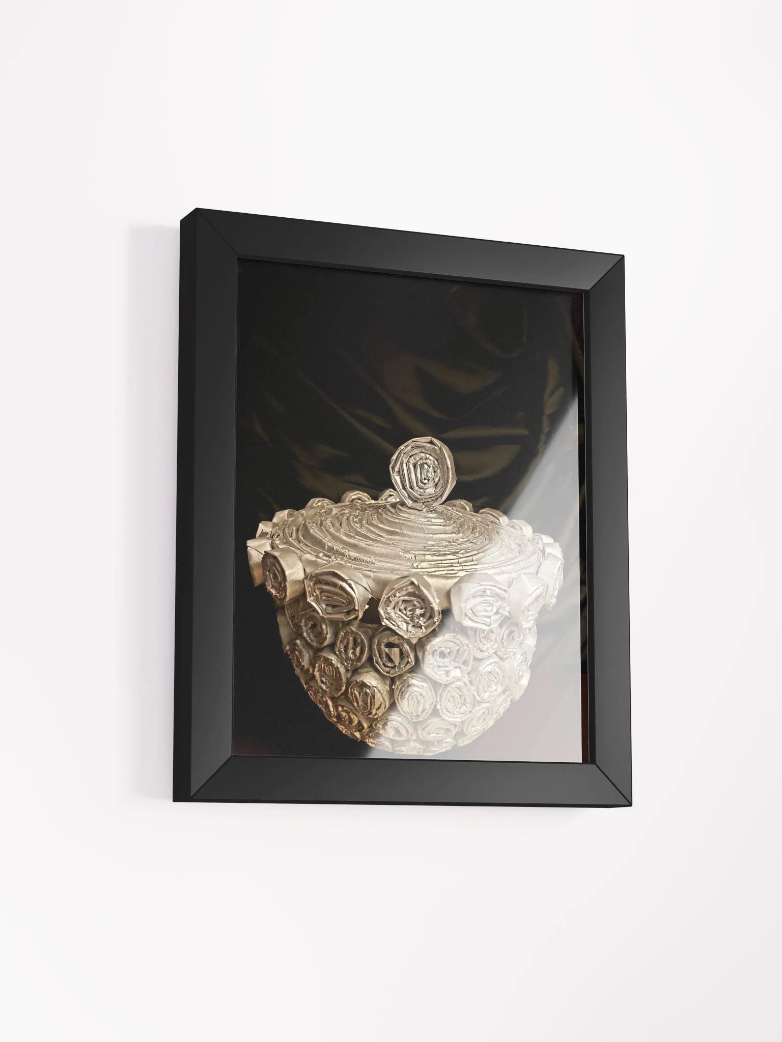 Handcrafted Rolled Newspaper Container Framed Poster product image (2)