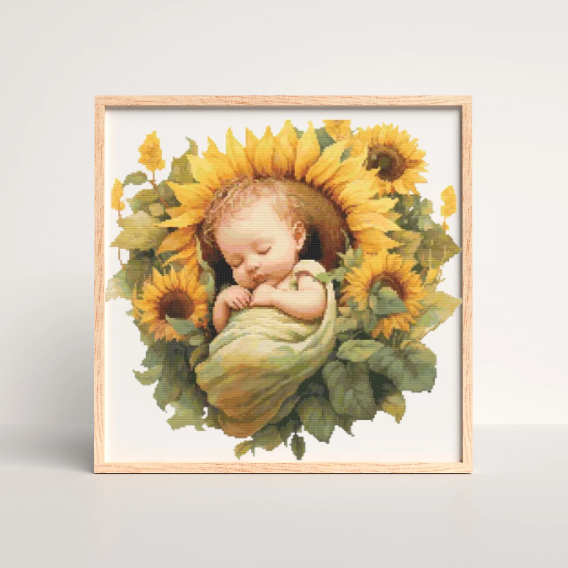 Baby Sunflower Angel Cross Stitch Pattern product image (5)