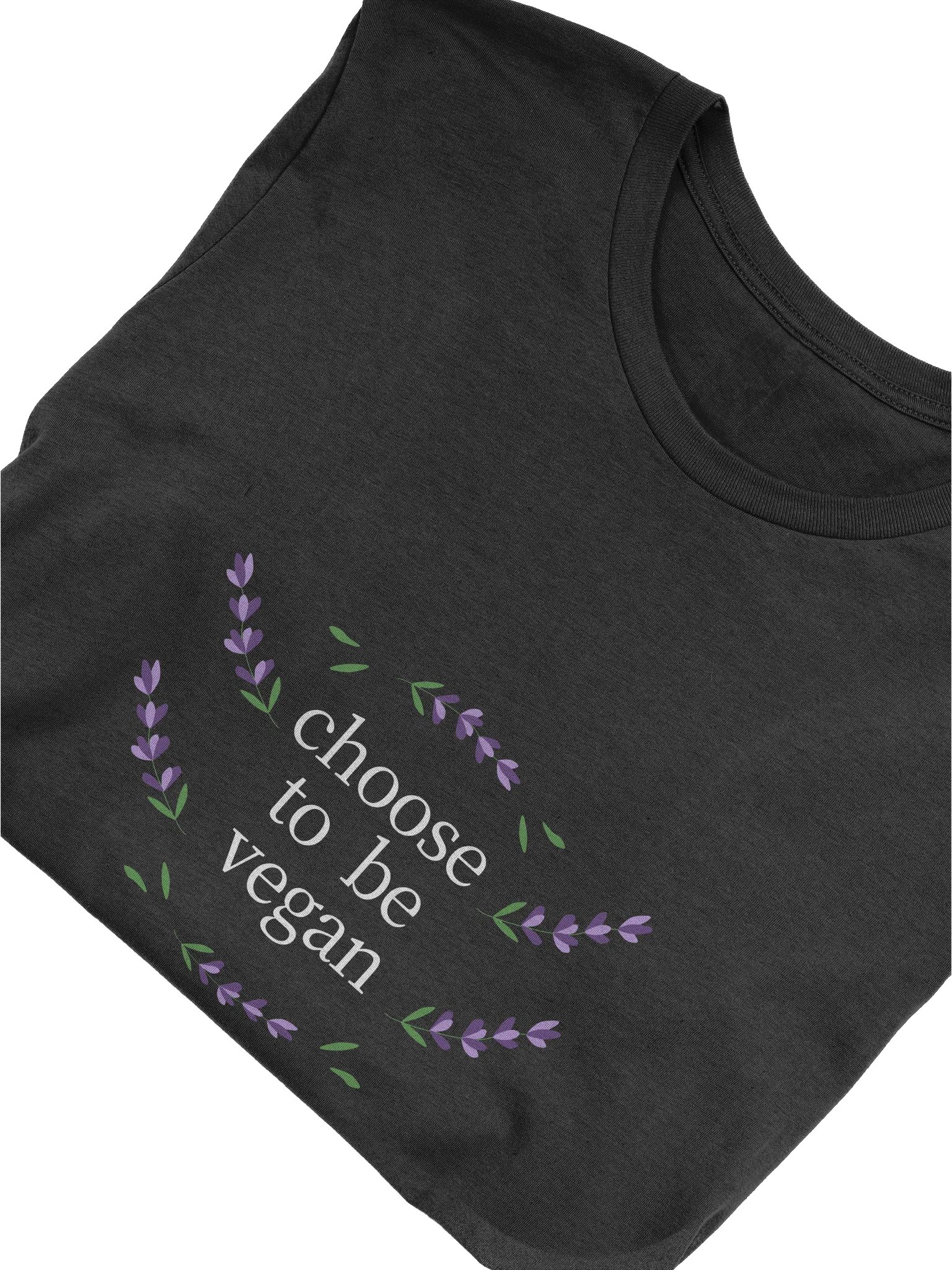 “Choose to be Vegan” Unisex Black T-Shirt product image (4)