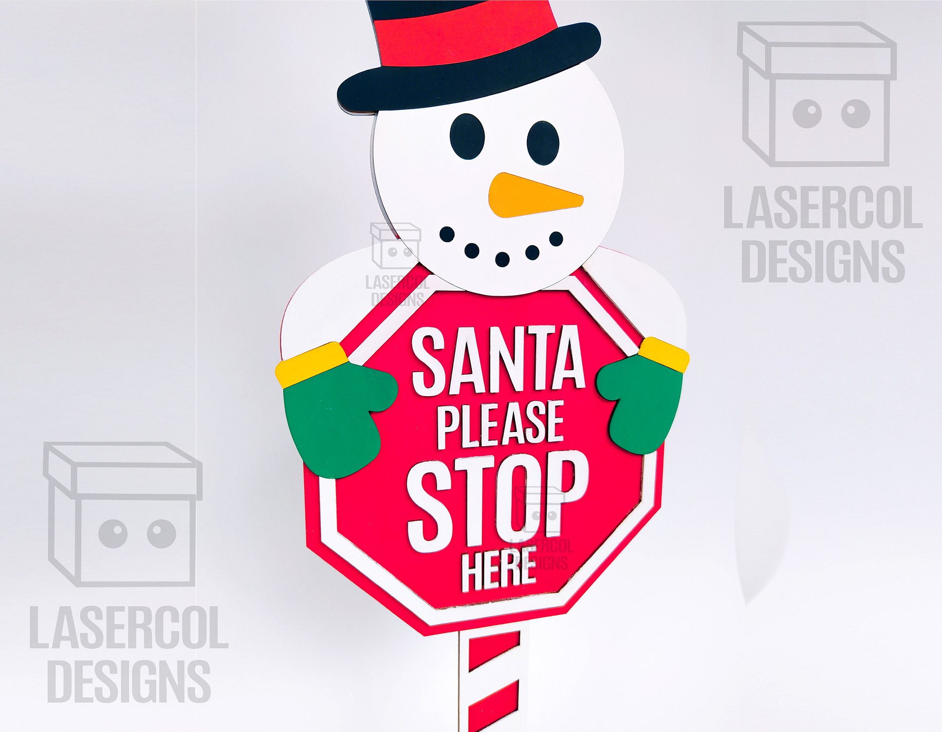 Santa Please Stop Here Signs Bundle - Laser Cut Files product image (8)