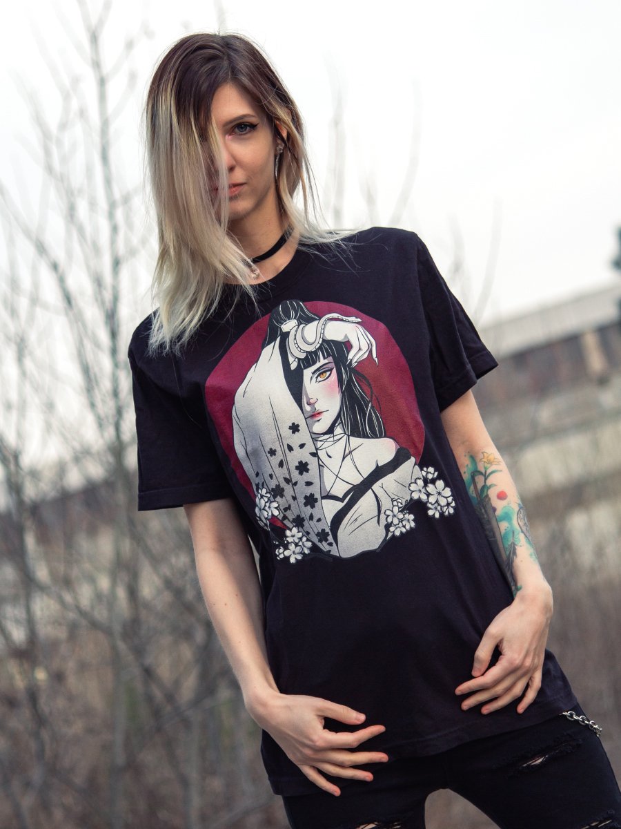 Shadow Bloom T-Shirt (Black) product image (3)