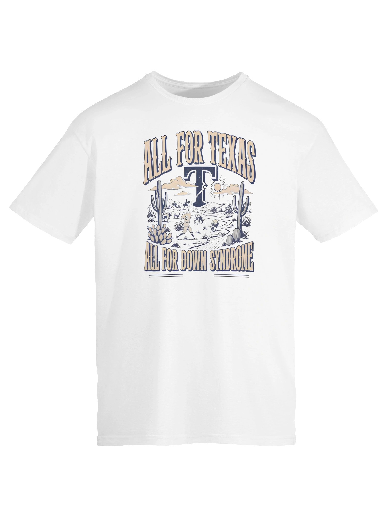 All For Texas All For Down Syndrome Texas Rangers Shirt product image (2)