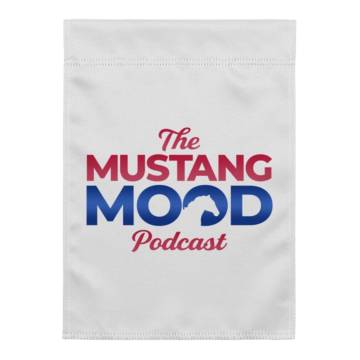 The Mustang Mood Lawn Flag - White product image (1)