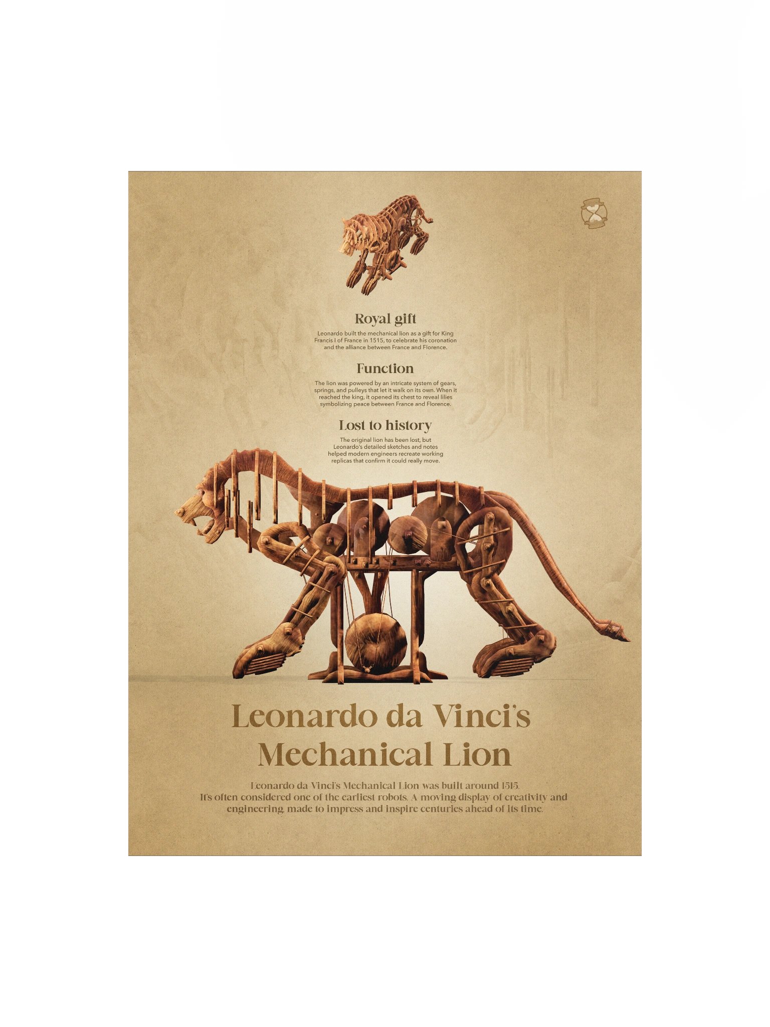 Leonardo da Vinci's Lion (Unframed poster) product image (3)