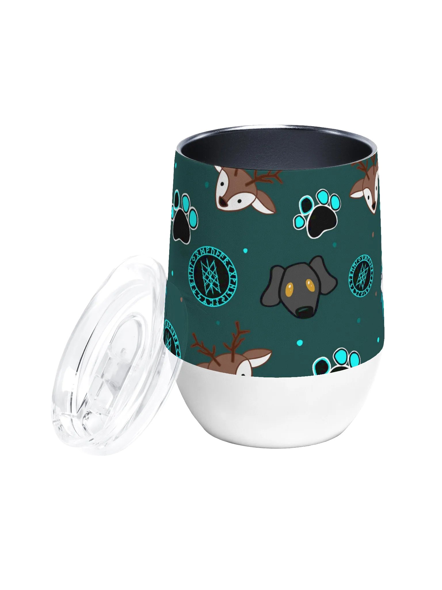 Web of Wyrd Dark Teal Wine Tumbler product image (2)