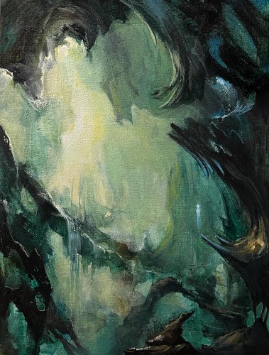 roaming spirit of solitude 
acrylic on gessoboard 

just a lil soul finding its way 

#fantasylandscape #acrylicpainting #sol...