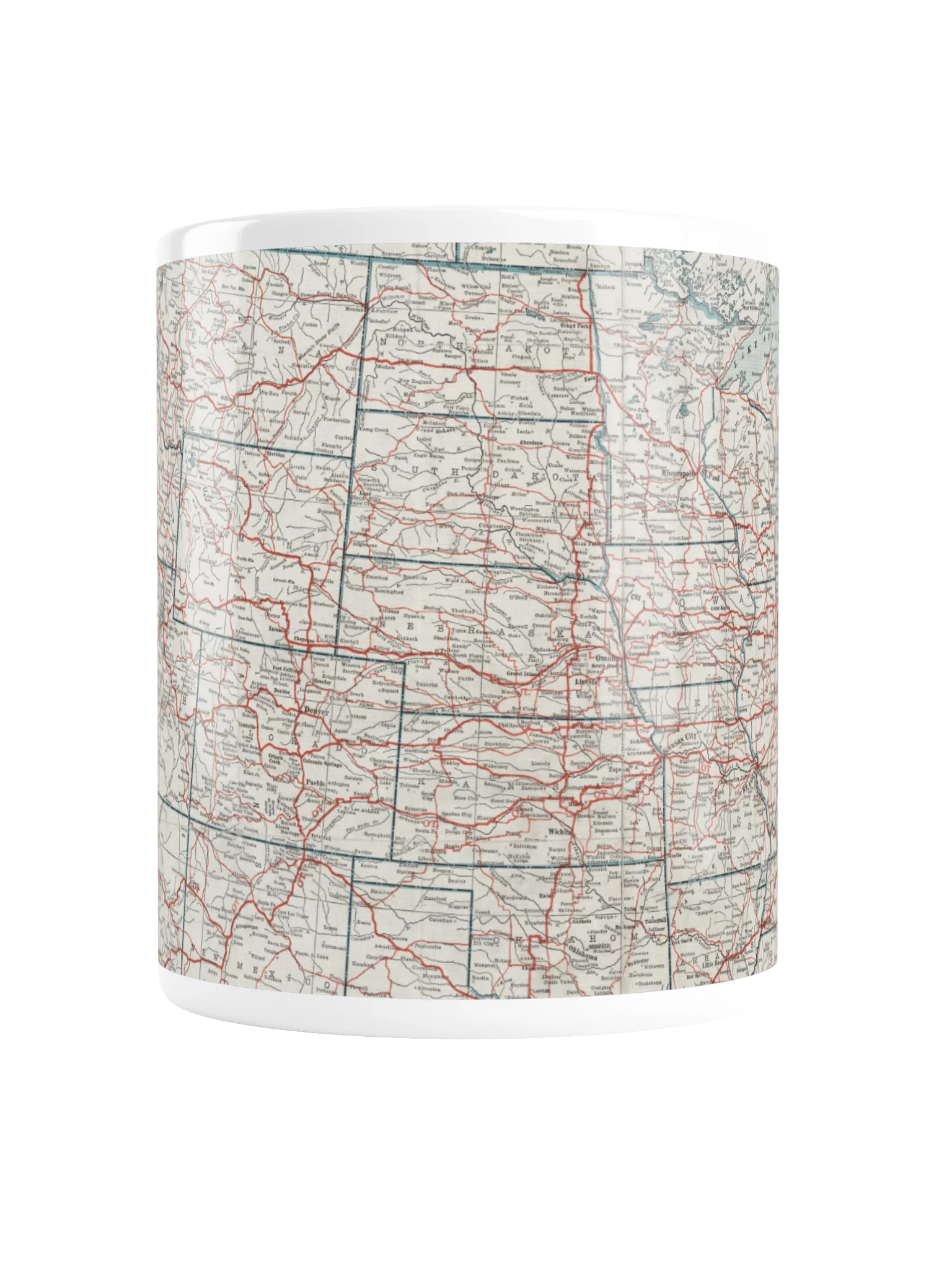 Vintage US Route Map Mug product image (2)