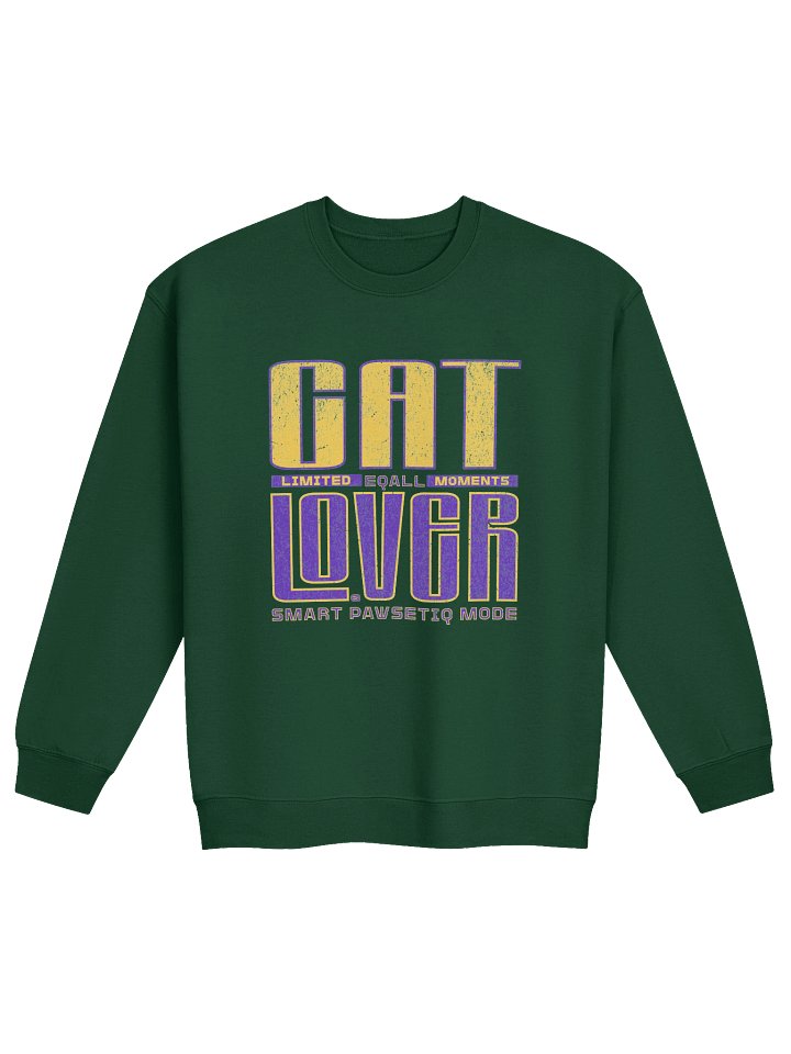 CAT LOVER Limited PAWSETIQ Crewneck by EQALL® Essentials_Yellow / Purple product image (1)