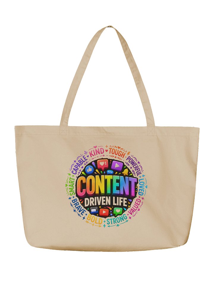 Content Driven Life Rainbow Motivational Tote product image (2)