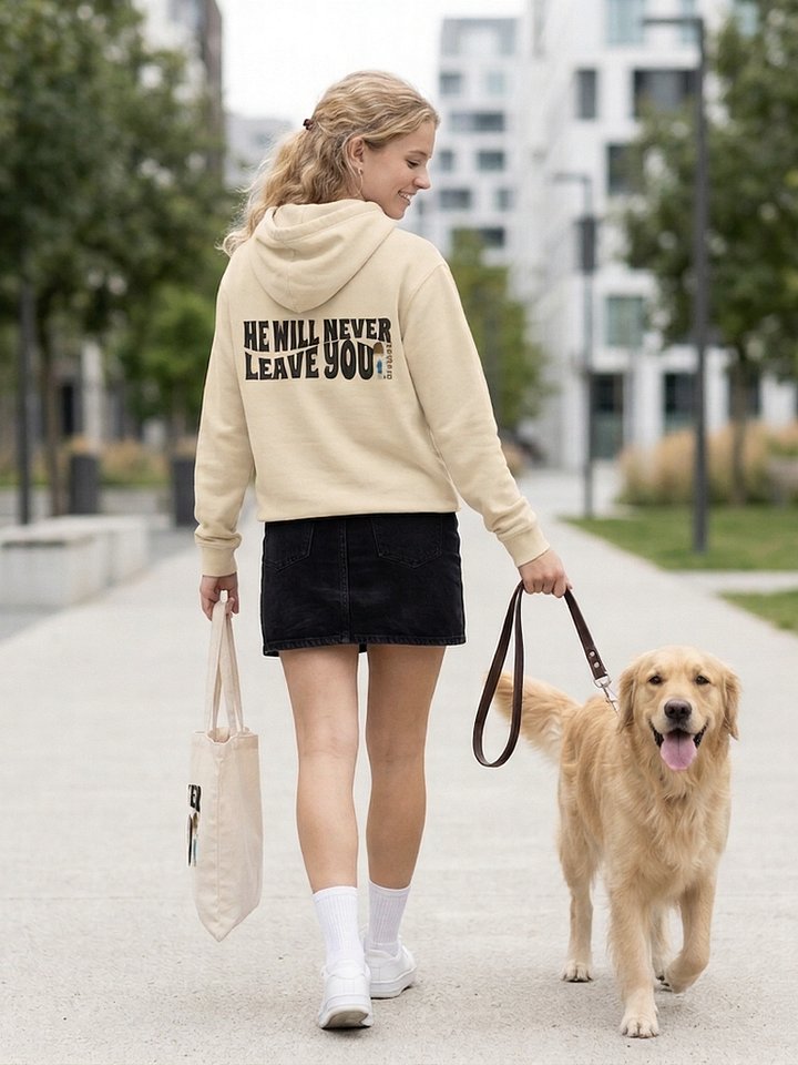 D2You Hoodie - He Will Never Leave You - Back (unisex) product image (2)