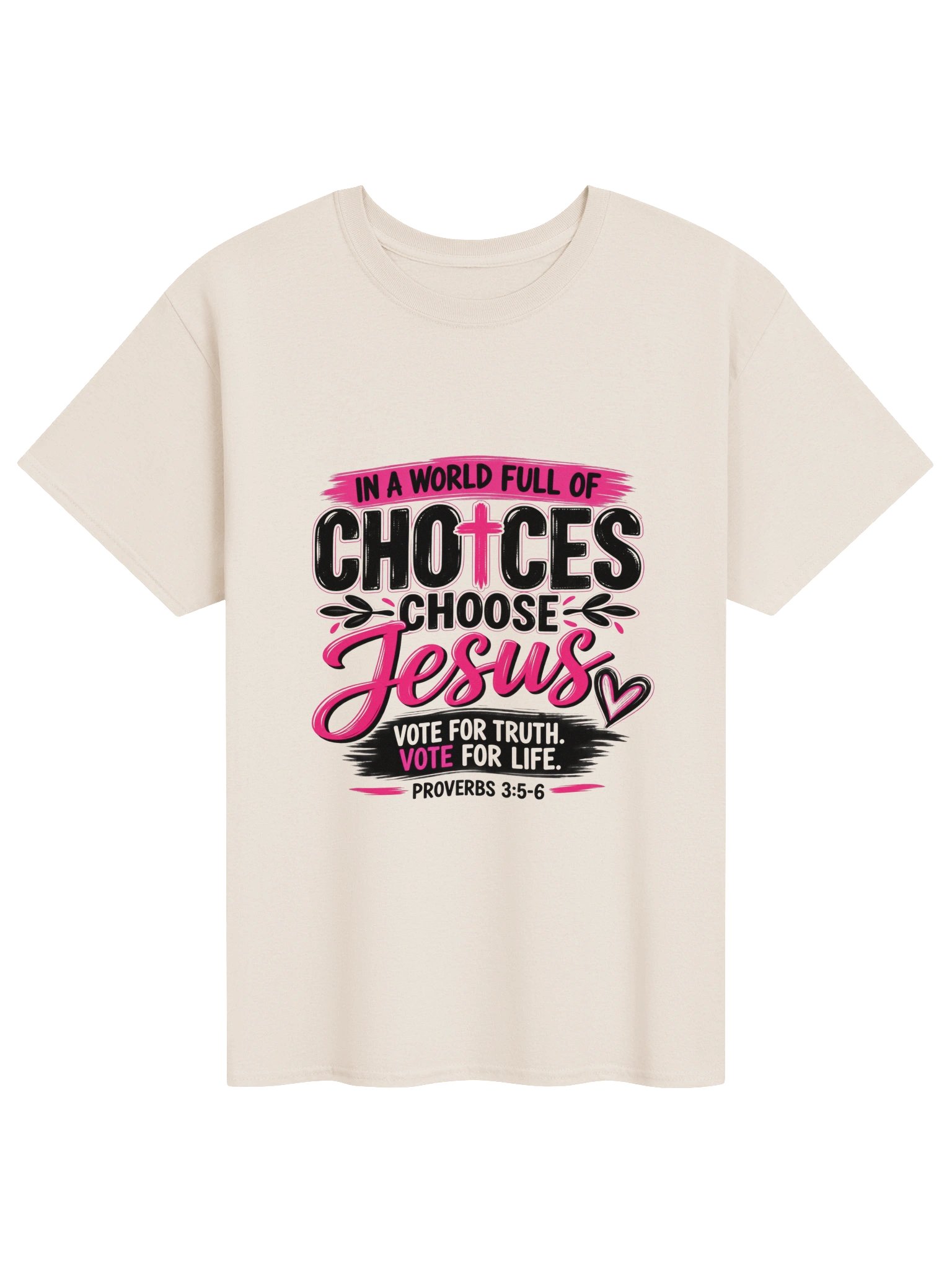 Choose Jesus Pink Faith Graphic Tee product image (2)