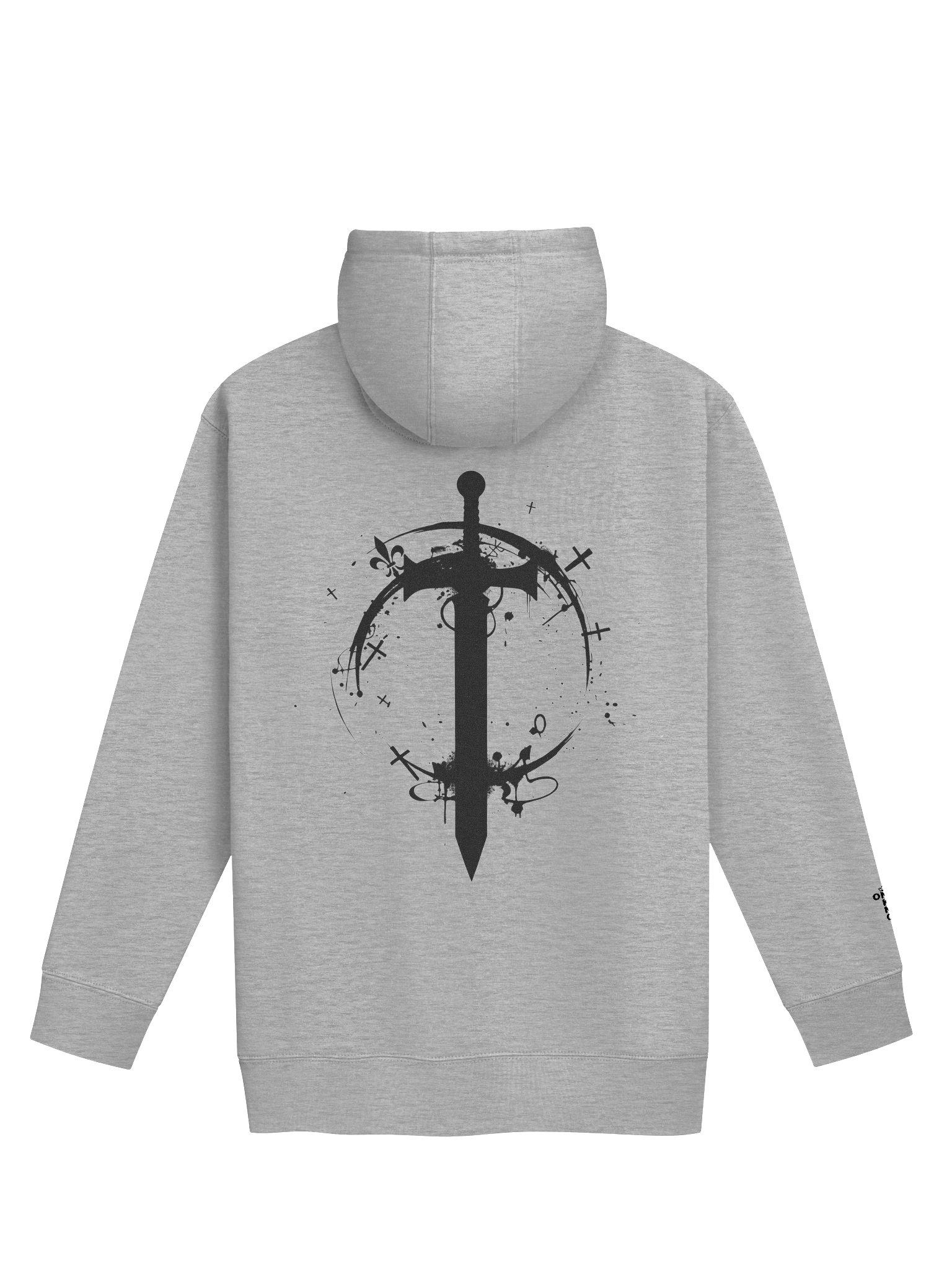 ONE KING Crusader Silhouette Premium Soft Blend Hoodie with embroidered sleeve logo product image (1)